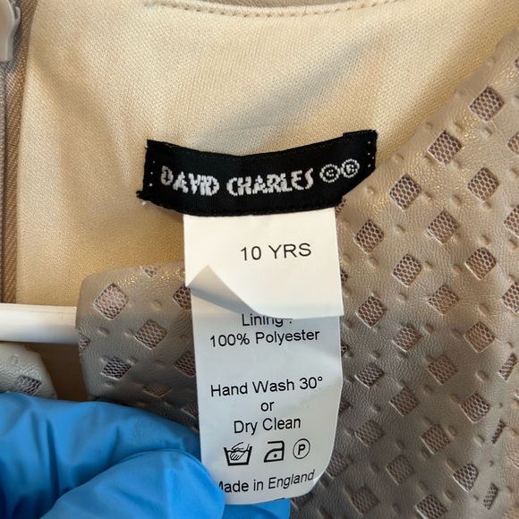 David Charles Children Dress Girl’s Size 10 Beige - Picture 3 of 4